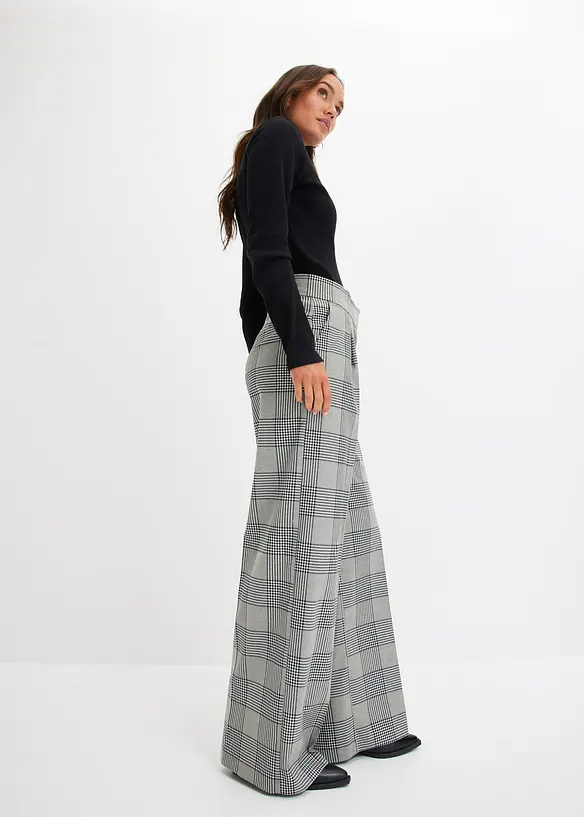 Pantaloni larghi a quadri, bonprix