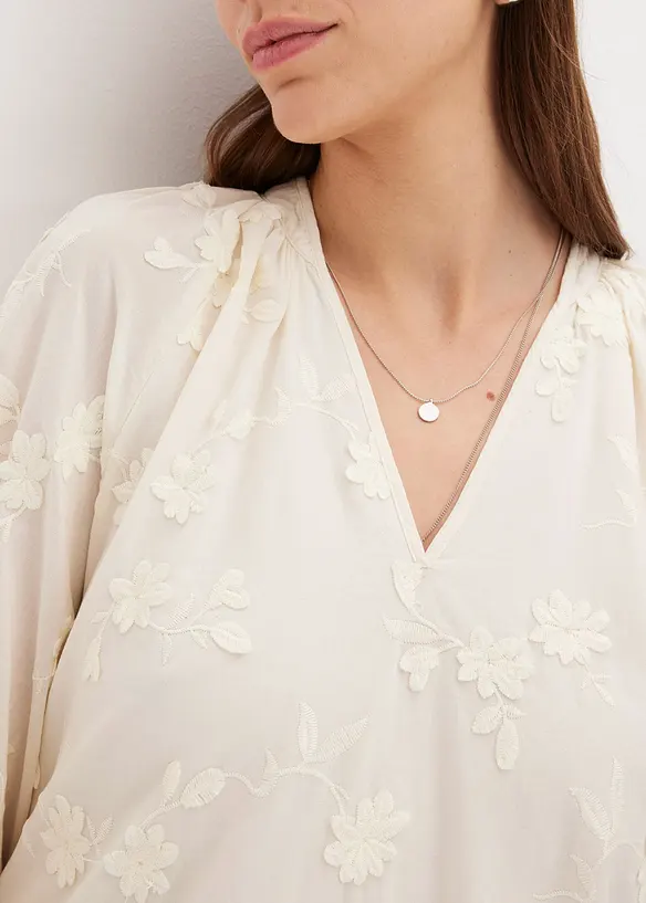 Abito con applicazioni floreali, bonprix