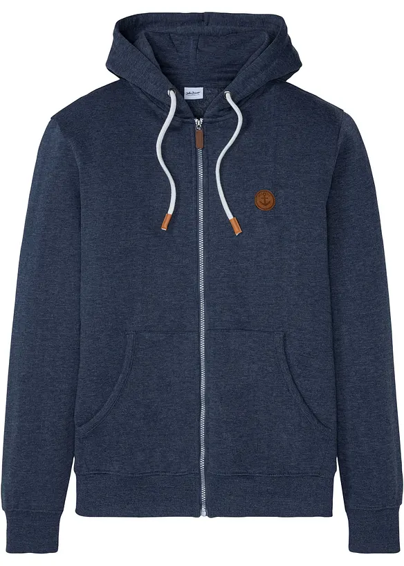 Felpa con zip e cappuccio, bonprix