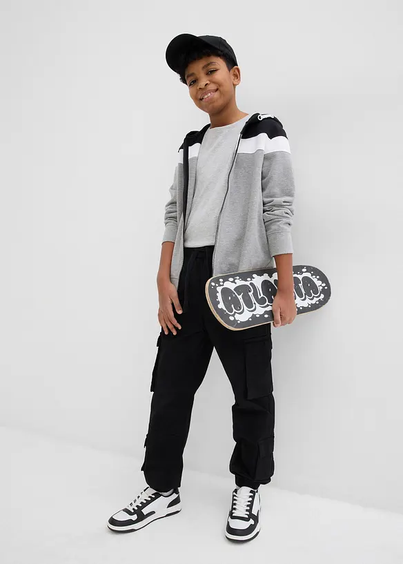 Pantaloni cargo elasticizzati con elastico in vita, regular fit, bonprix