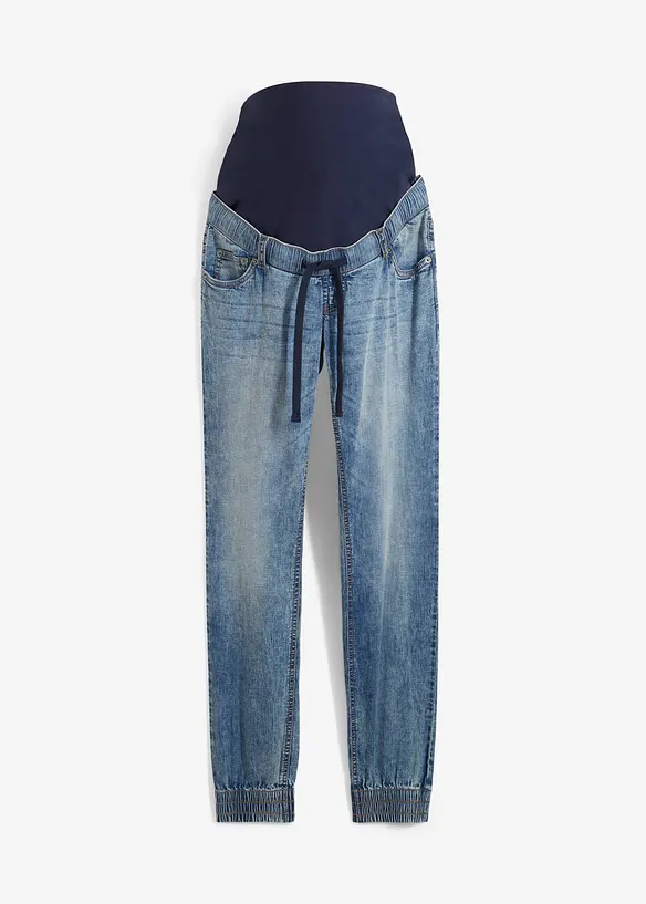 Joggers di jeans prémaman in cotone biologico, bonprix