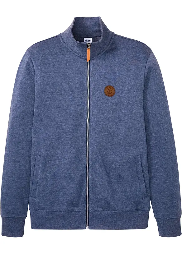 Felpa con zip a collo dritto, bonprix