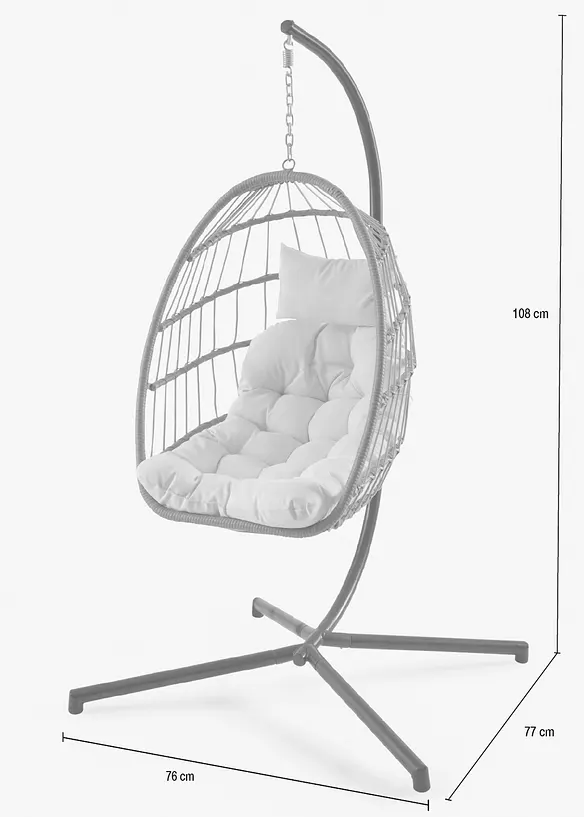 Poltrona sospesa con supporto, bonprix