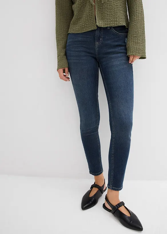 Jeans skinny elasticizzati, vita media, bonprix