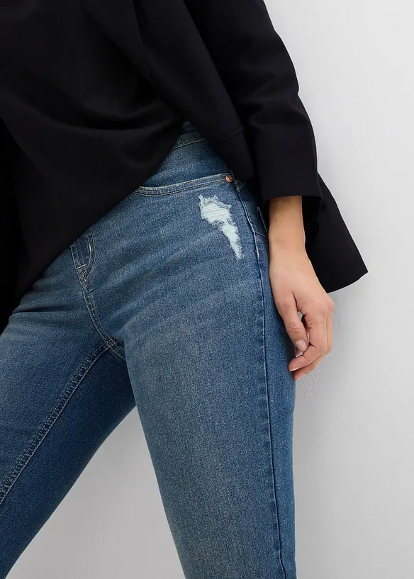 Jeans skinny elasticizzati, vita media, bonprix
