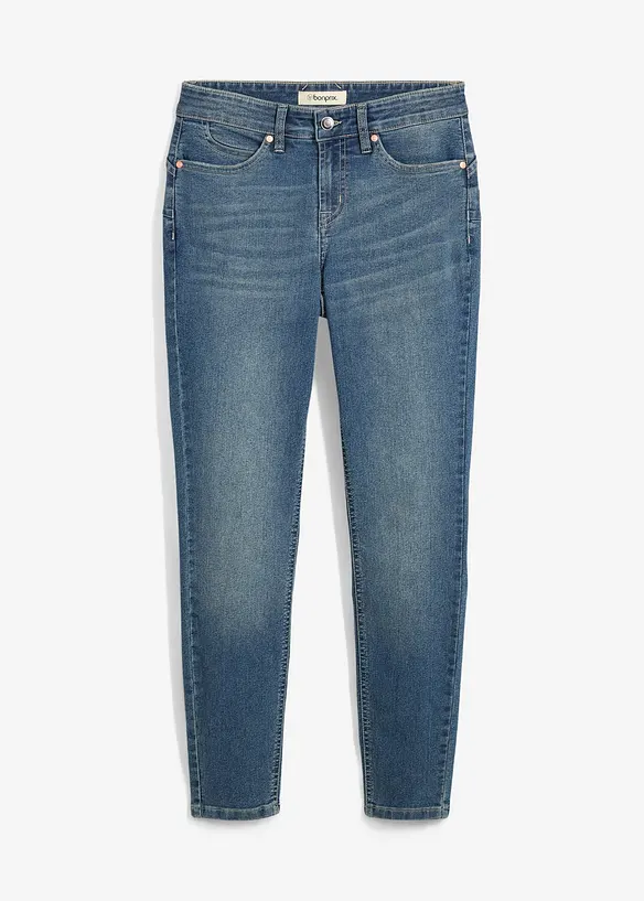 Jeans skinny elasticizzati, vita media, bonprix
