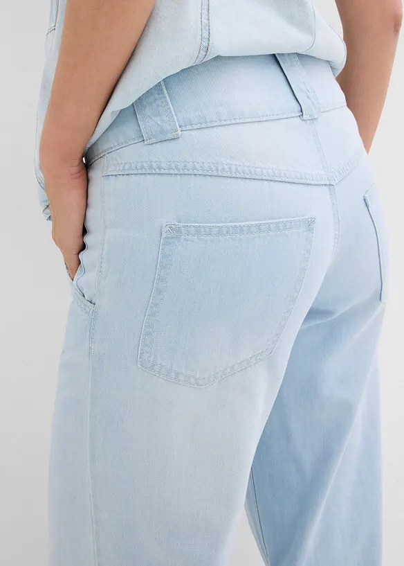 Jeans wide leg super soft, vita alta, bonprix