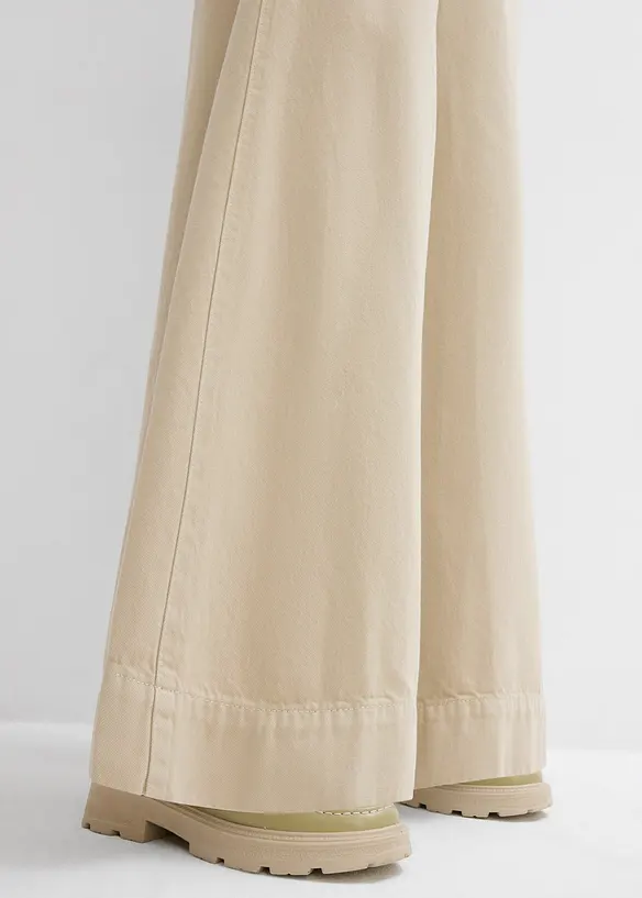 Pantaloni in twill in puro cotone, bonprix