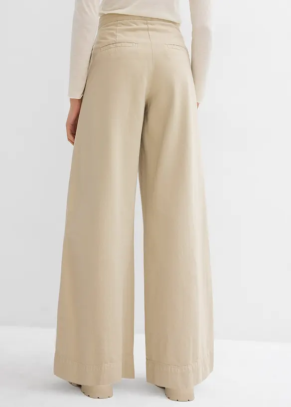 Pantaloni in twill in puro cotone, bonprix