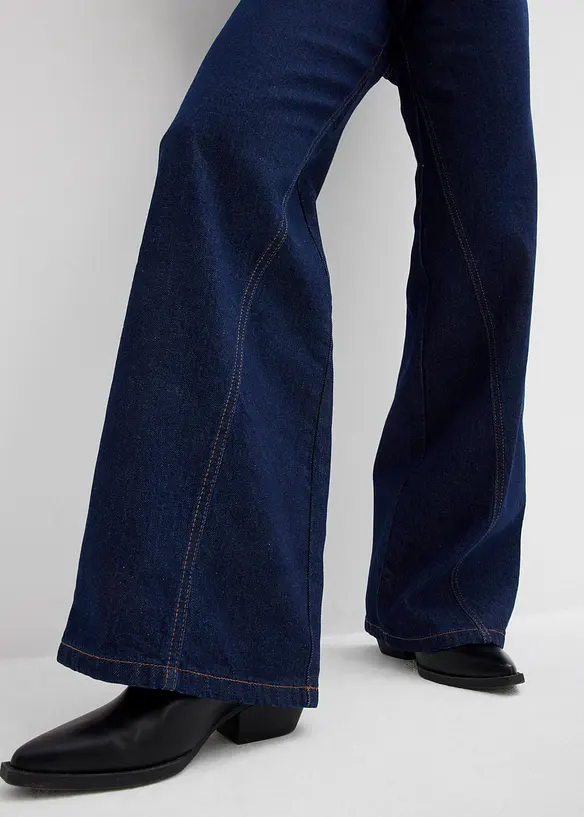 Jeans wide leg, vita alta, bonprix