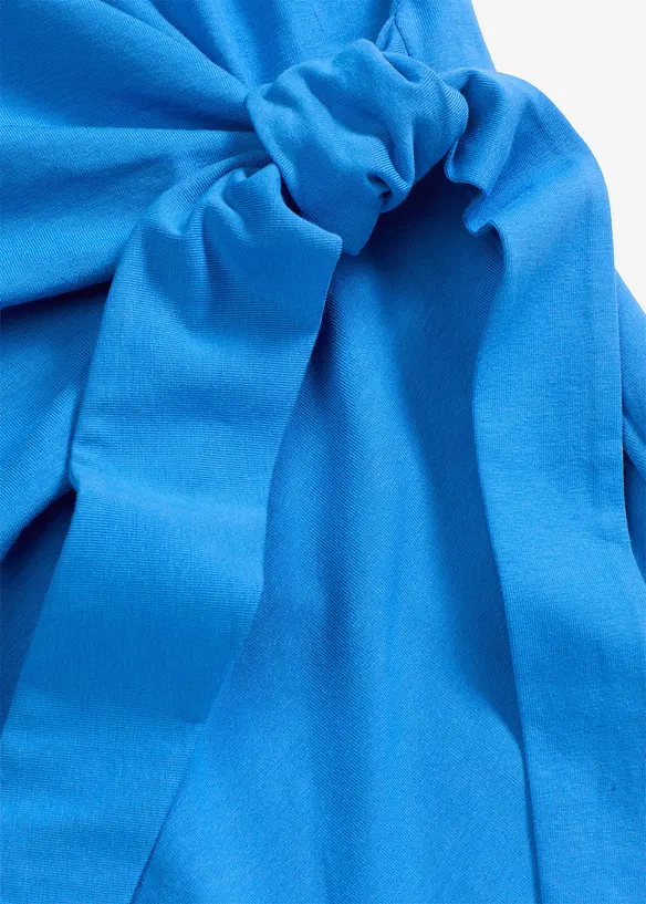 Abito di jersey in misto cotone elasticizzato con nodo al lato, bonprix