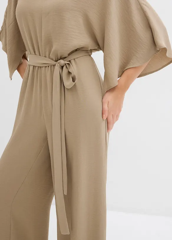 Tuta elegante con cintura da annodare, bonprix