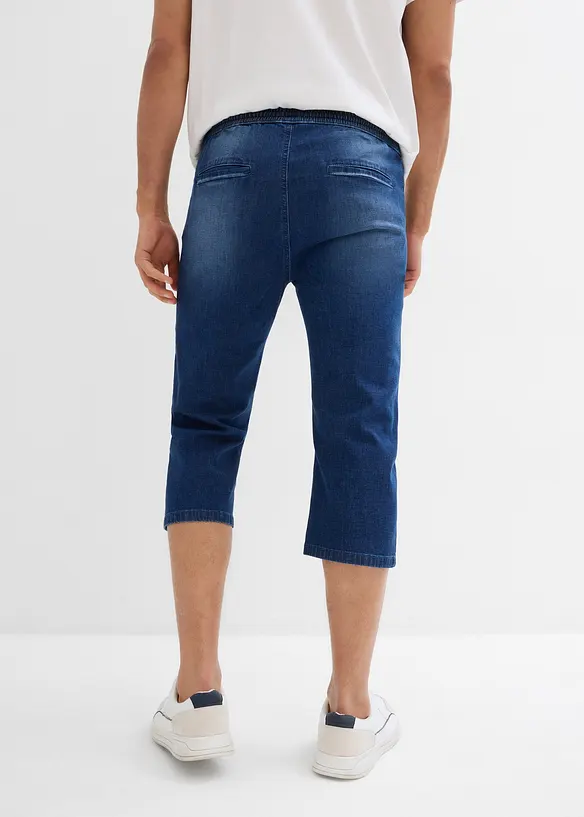 Jeans a pinocchietto leggeri elasticizzati con elastico in vita regular fit, straight (pacco da 2), bonprix