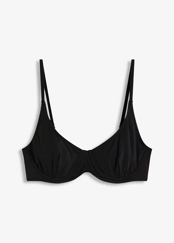 Reggiseno per bikini con ferretto in materiale lucido, bonprix
