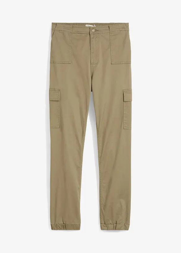 Pantaloni cargo con tasche applicate, bonprix