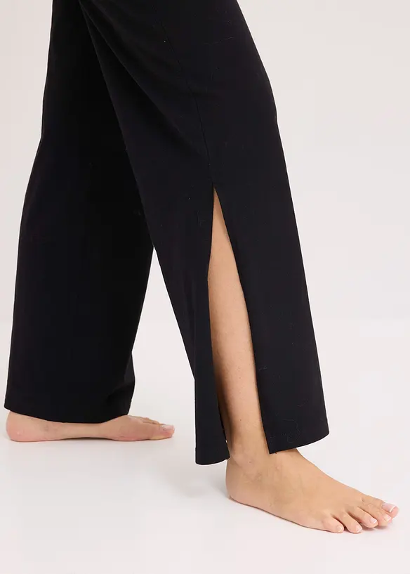 Pantaloni loungewear con spacchetto laterale, bonprix