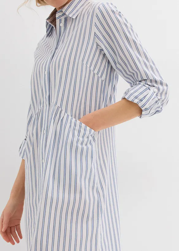 Abito in puro cotone con colletto, bonprix