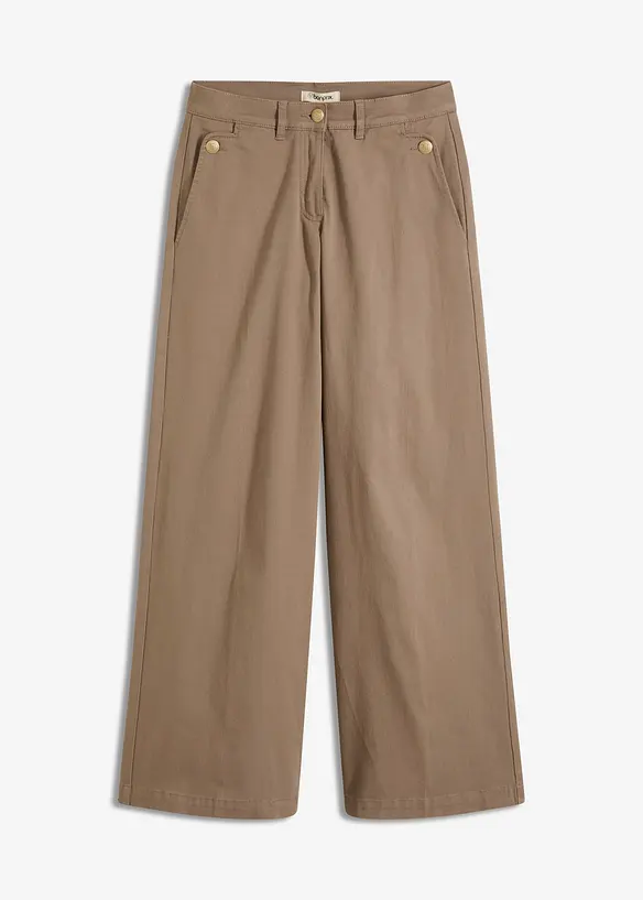 Pantaloni wide leg elasticizzati, bonprix
