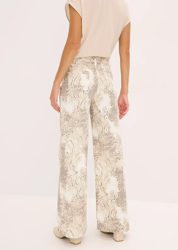 Pantaloni larghi in twill, bonprix