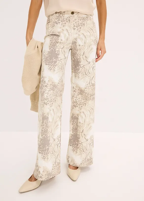 Pantaloni larghi in twill, bonprix