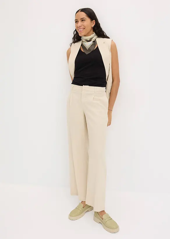Pantaloni a palazzo in lino, bonprix