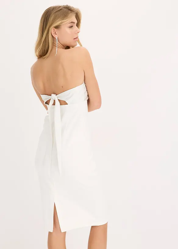 Abito a fascia con satin lucido, bonprix