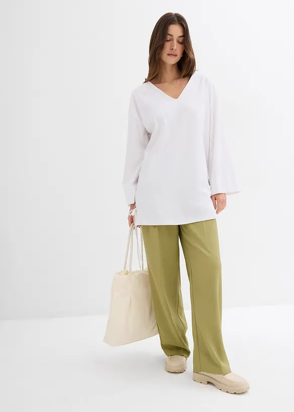 Maglia oversize in misto cotone biologico elasticizzato, bonprix