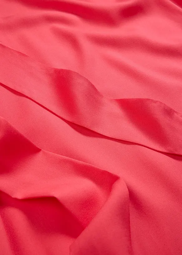 Abito midi a maniche corte con bordo elastico e cintura, bonprix