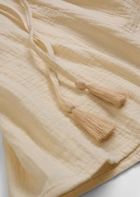 Abito in stile skater con laccetto da annodare e maniche voluminose a 3/4, bonprix