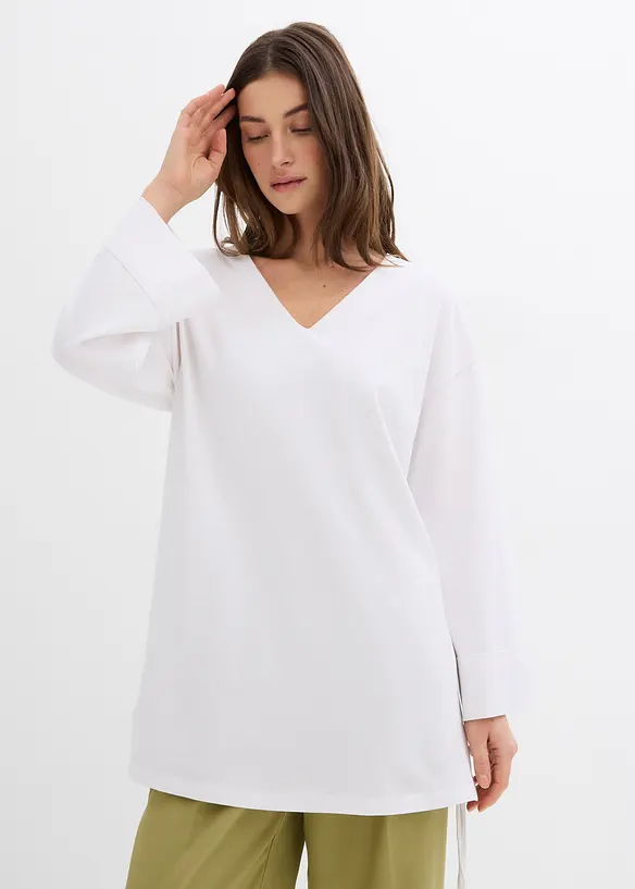 Maglia oversize in misto cotone biologico elasticizzato, bonprix