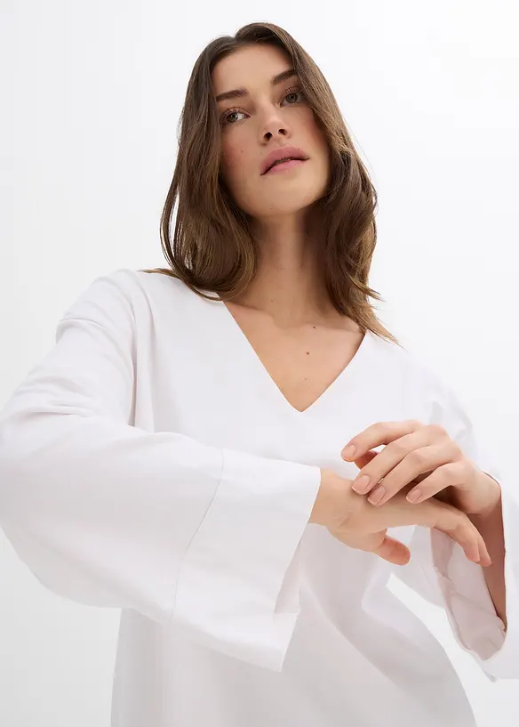 Maglia oversize in misto cotone biologico elasticizzato, bonprix