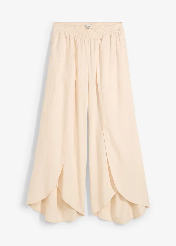Pantaloni cropped con spacco, bonprix