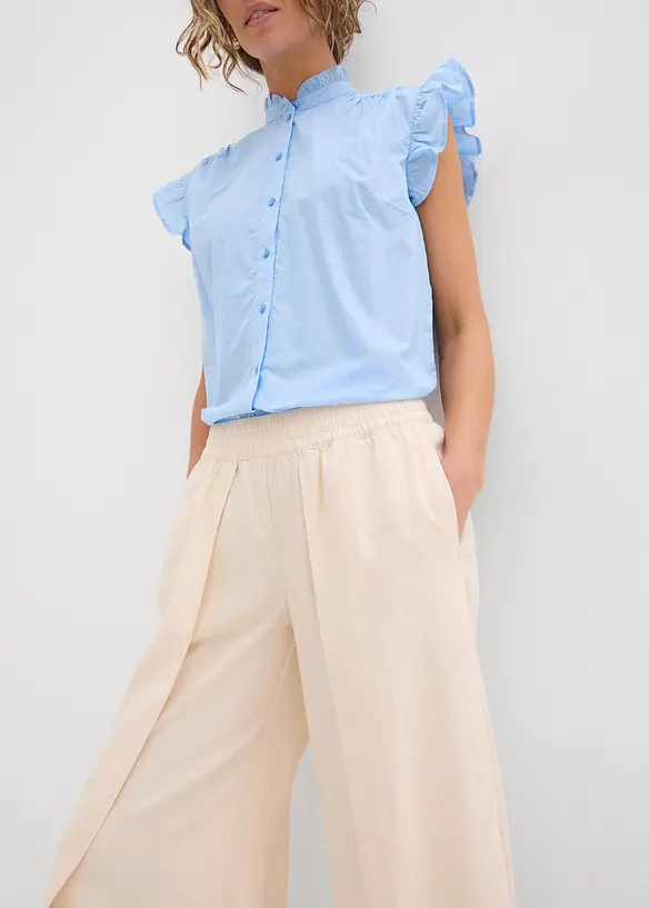 Pantaloni cropped con spacco, bonprix