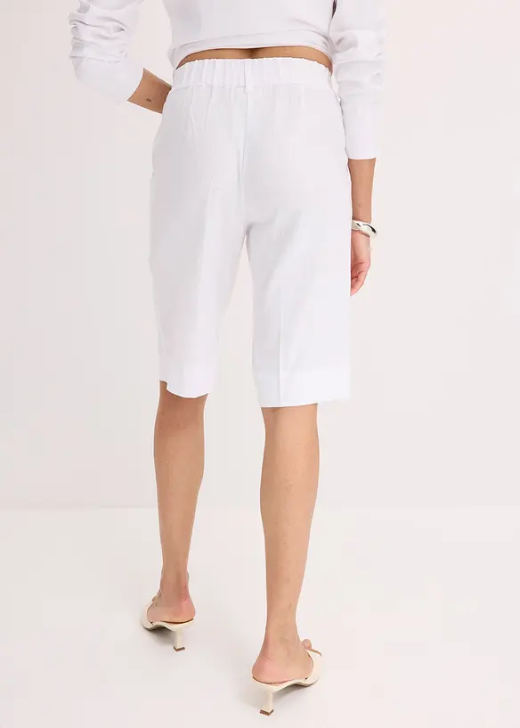 Bermuda larghi in fresco tessuto misto lino, bonprix