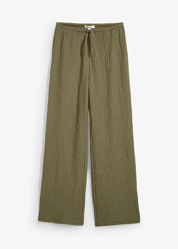 Pantaloni larghi in crêpe, bonprix