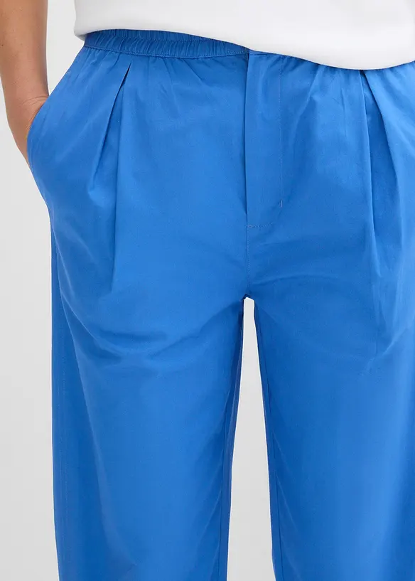 Pantaloni a carota in misto cotone elasticizzato, bonprix
