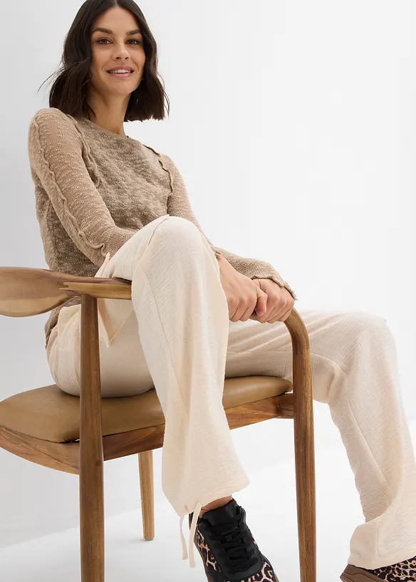 Pantaloni cargo in tessuto fluente, bonprix