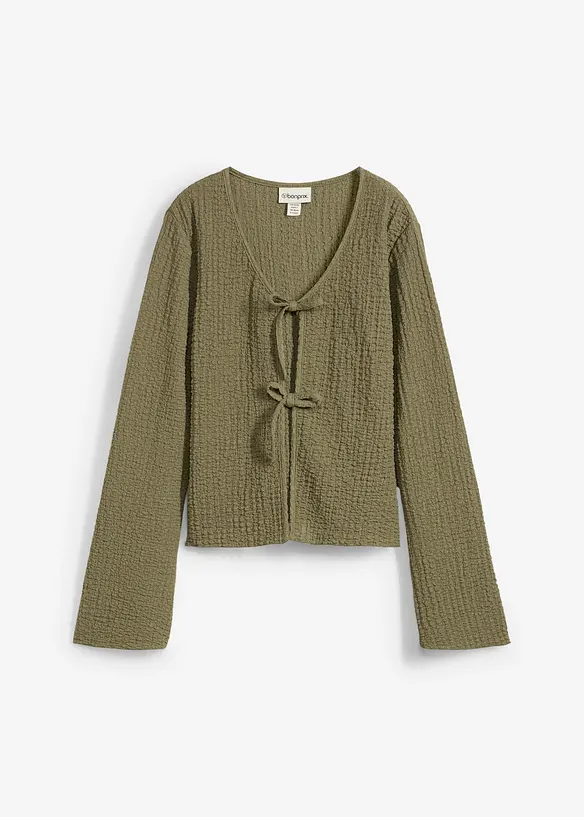 Cardigan in crêpe, bonprix