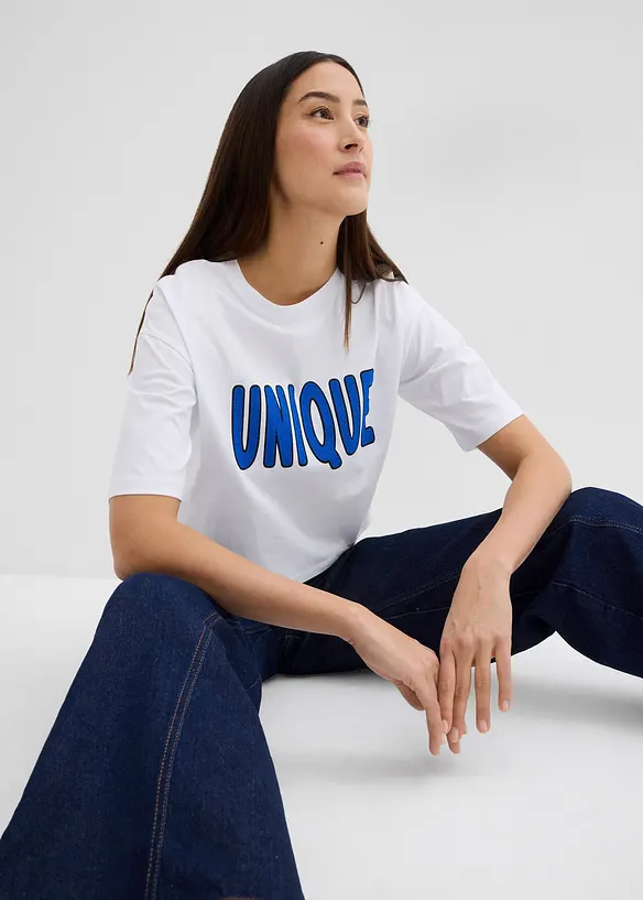 T-shirt in puro cotone, bonprix