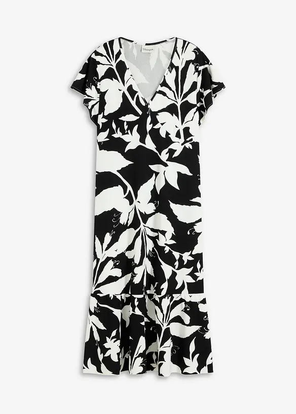Abito midi con maniche ad aletta, bonprix