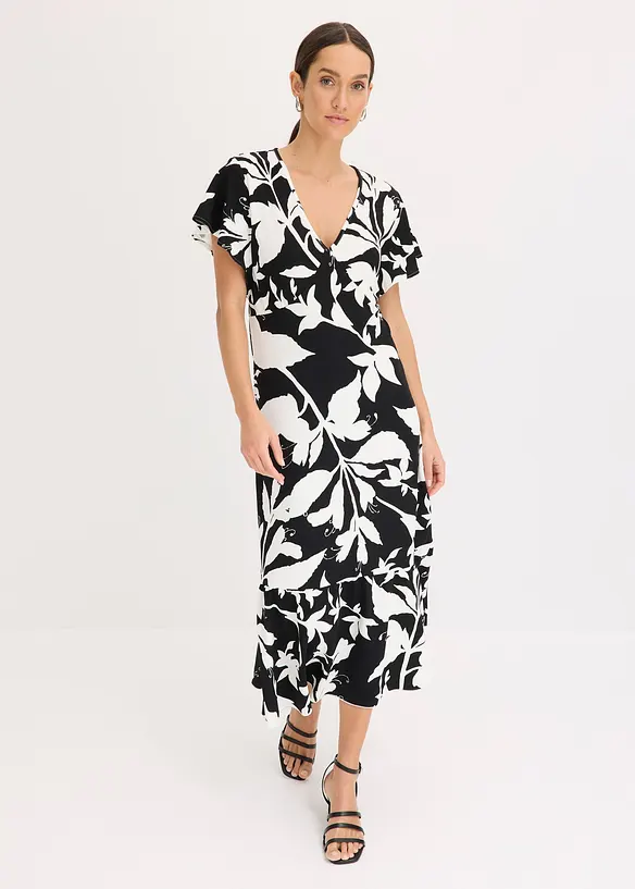 Abito midi con maniche ad aletta, bonprix