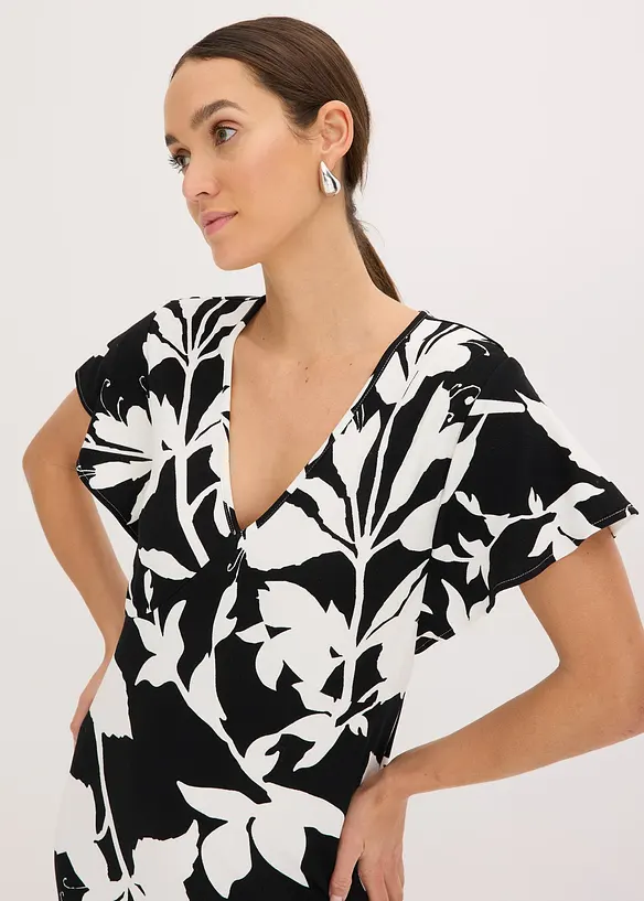 Abito midi con maniche ad aletta, bonprix
