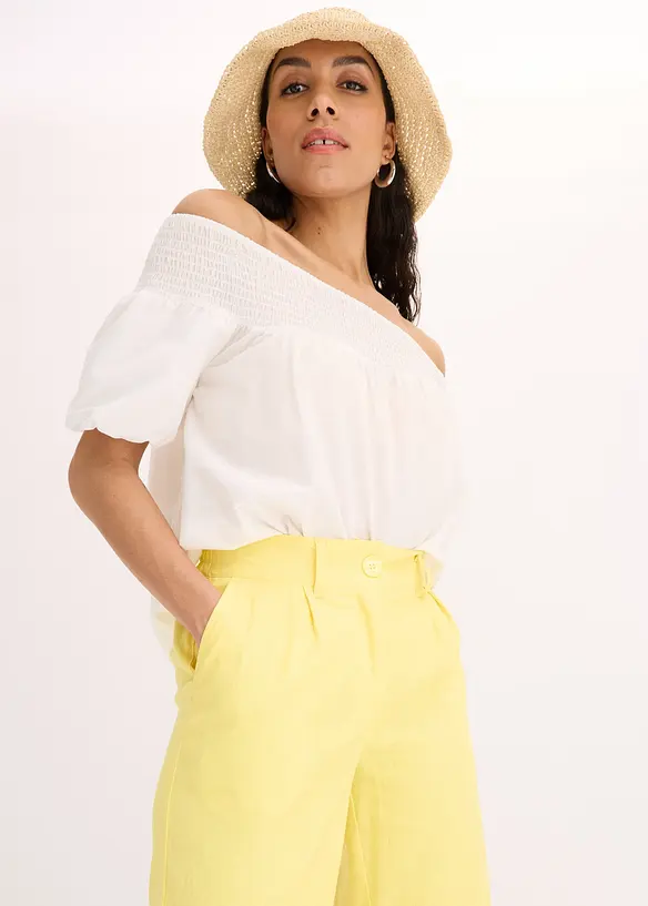 Pantaloni a palazzo in fresco misto lino, bonprix