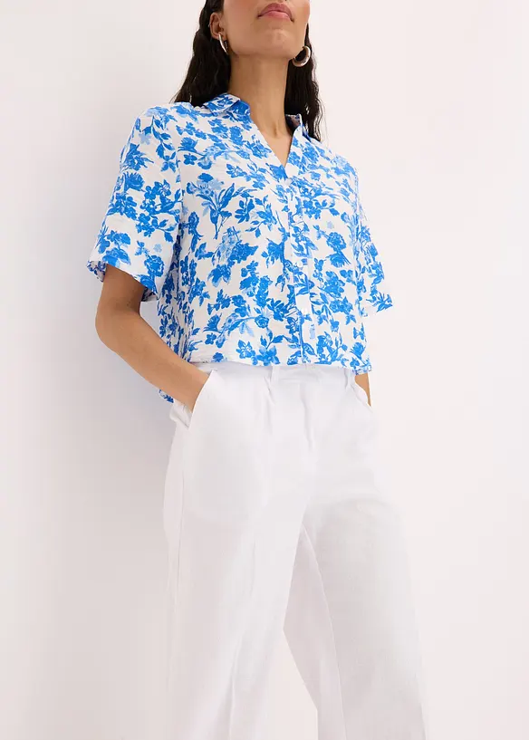 Pantaloni a palazzo in fresco misto lino, bonprix