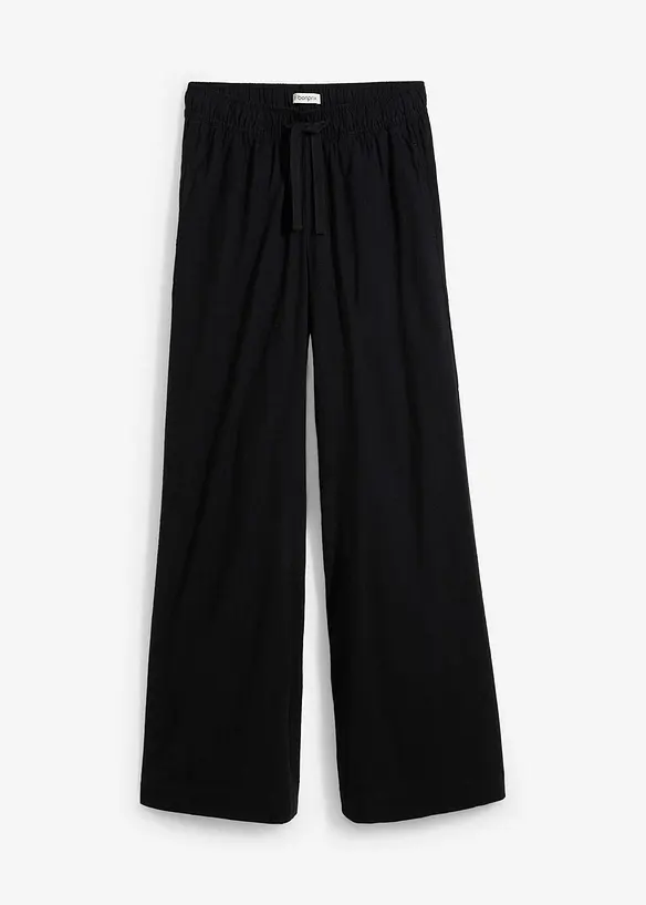 Pantaloni a palazzo in puro cotone, bonprix