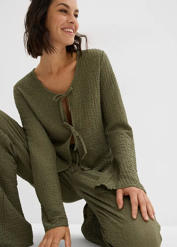 Cardigan in crêpe, bonprix