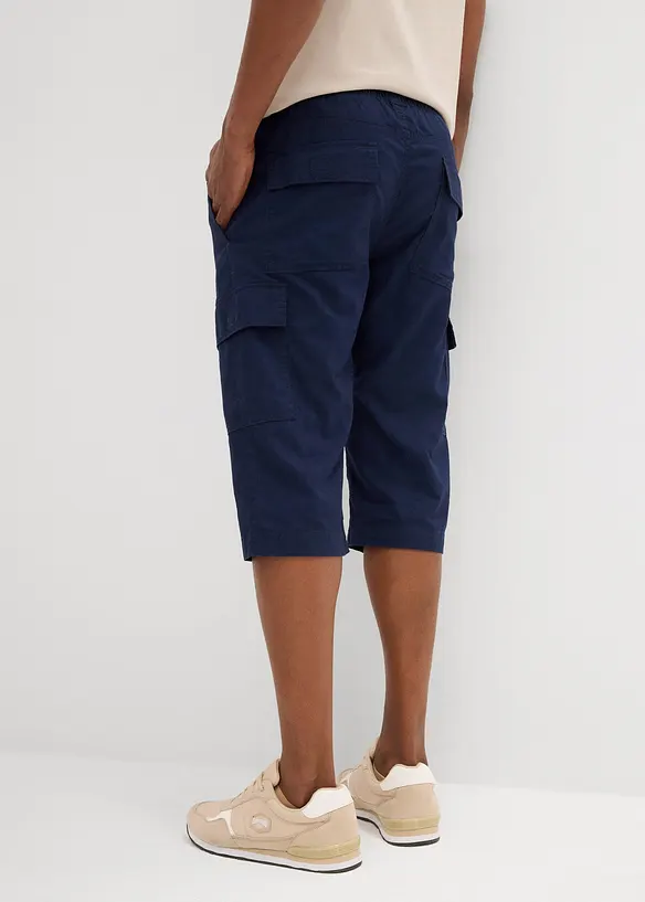 Bermuda cargo in misto lino, regular fit, bonprix