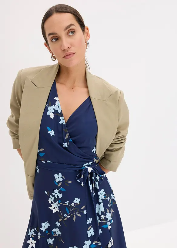 Abito in jersey con effetto a portafoglio, bonprix