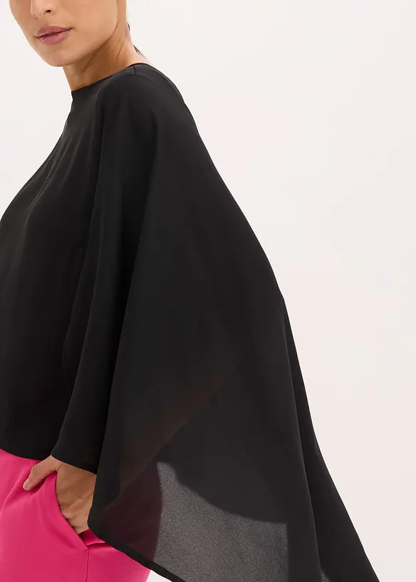 Blusa con mantella, bonprix
