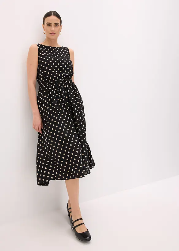 Abito midi con laccetto da annodare, bonprix